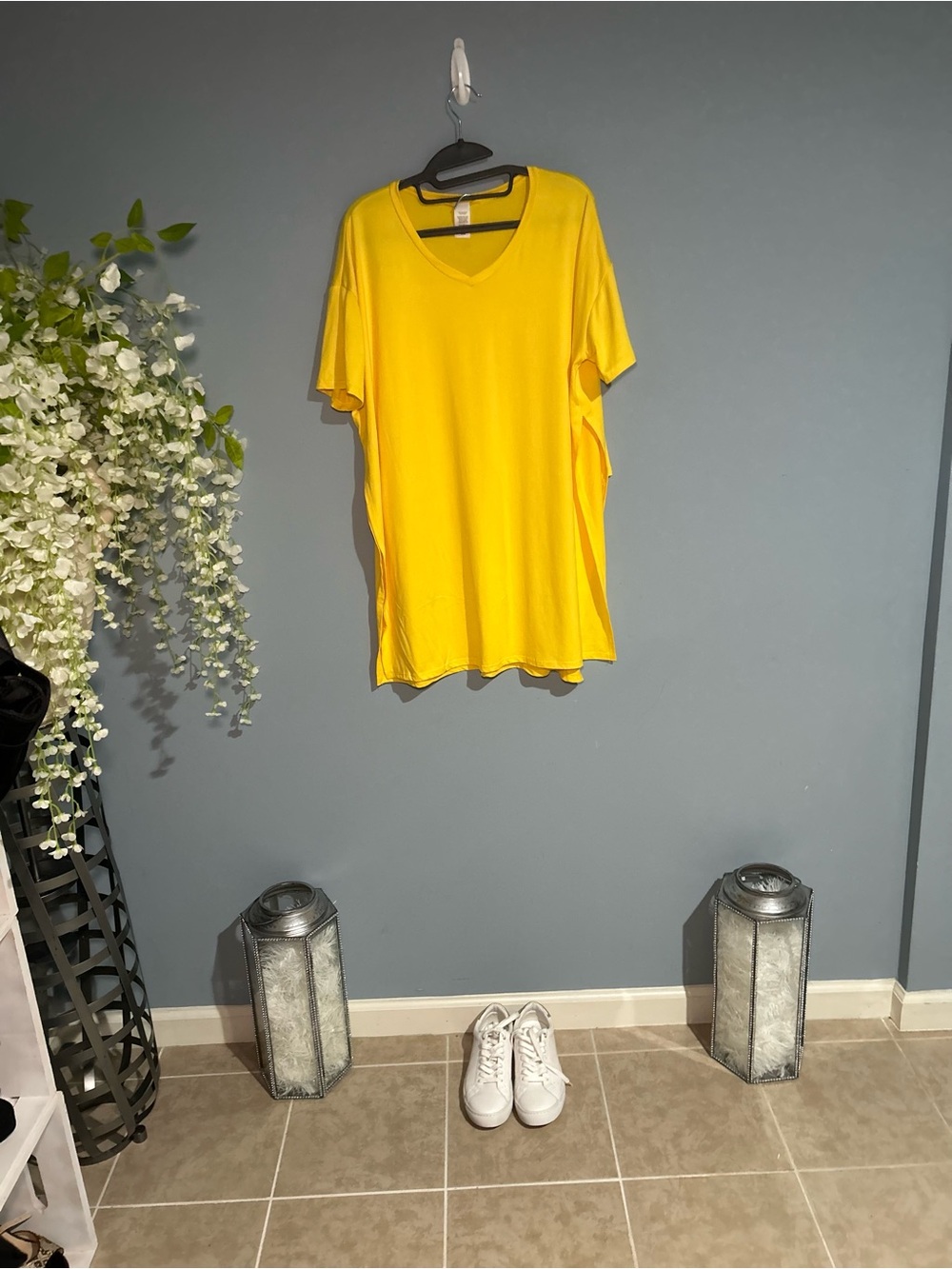 Women Yellow Tunic Top Short Set